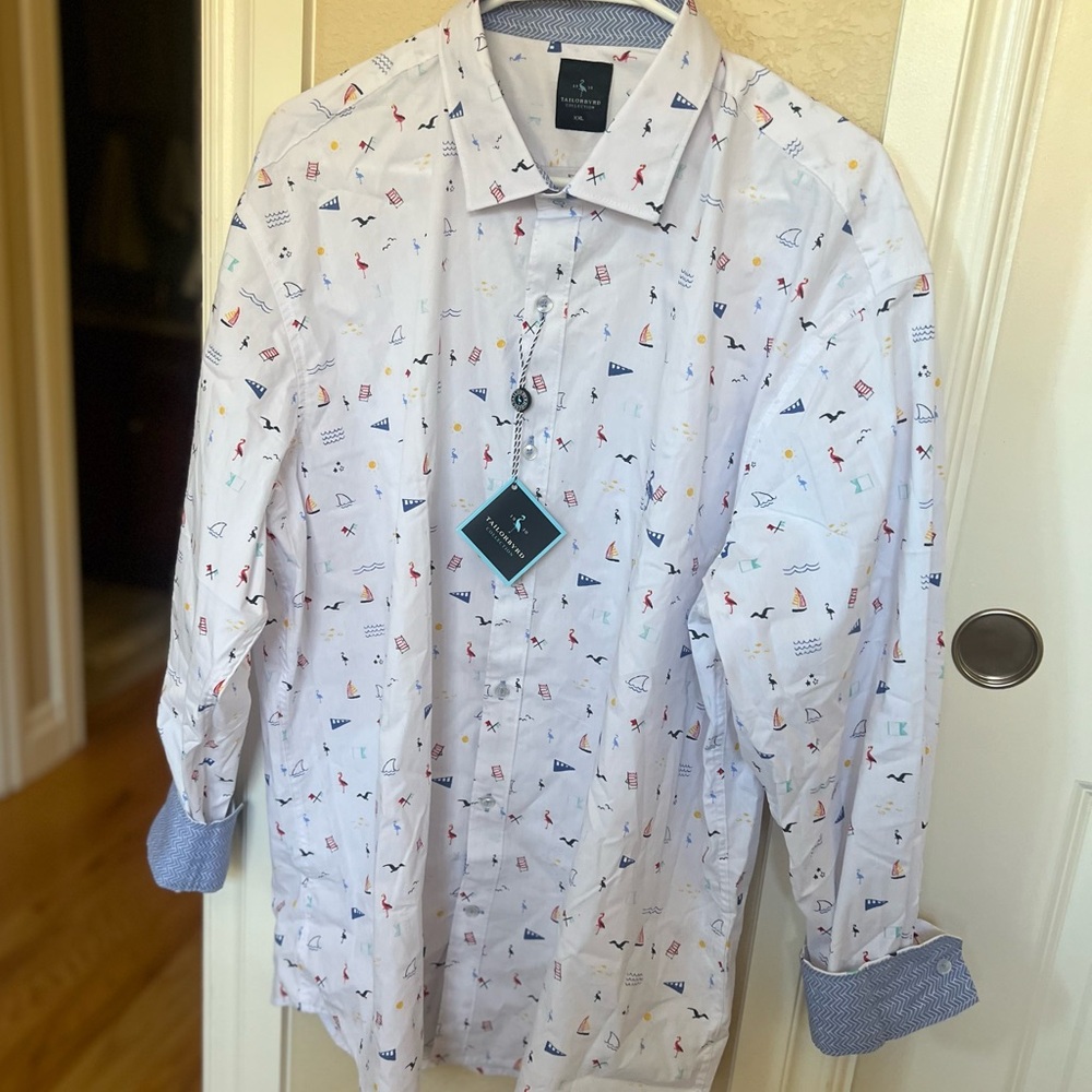 Tailorbyrd men’s size XXL long sleeve button down shirt